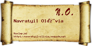 Navratyil Olívia névjegykártya